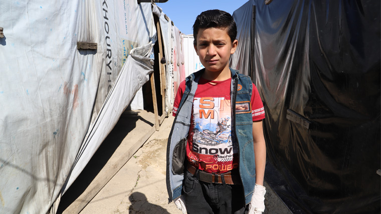 Hussein, 14, has already fled bombs in Syria. Now COVID-19 threatens.