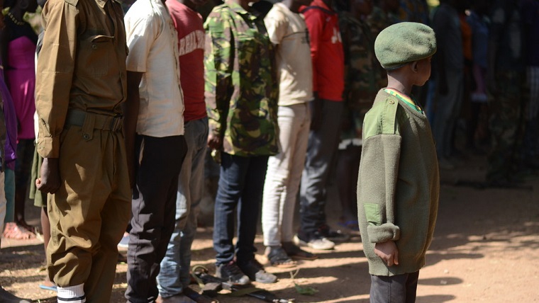 Child soldiers in warzones
