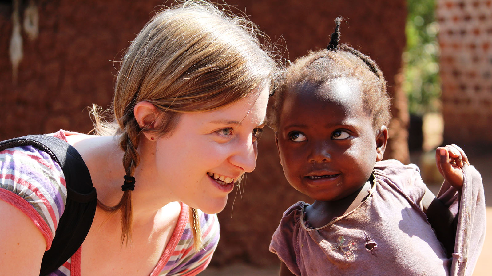 Why sponsor a child - Clare with her sponsored child who play a special part in each other's lives