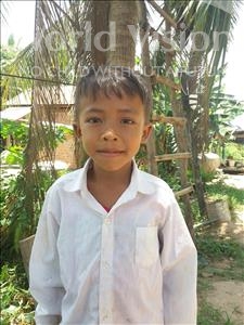 Choose a child to sponsor, like this little boy from Soutr Nikom, Bunrong age 7