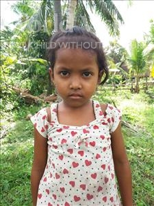 Choose a child to sponsor, like this little girl from Soutr Nikom, Sohoeun age 4
