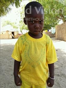 Choose a child to sponsor, like this little boy from Mbella, Abdou age 3