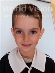 Choose a child to sponsor, like this little boy from Shkodra, Emanuel age 7