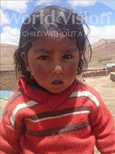 Choose a child to sponsor, like this little boy from Mosoj P'unchay, Deymar age 3