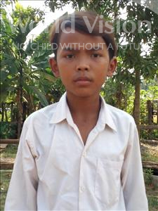 Choose a child to sponsor, like this little boy from Soutr Nikom, Rith age 12