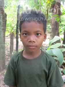 Choose a child to sponsor, like this little boy from Soutr Nikom, Reaksa age 13