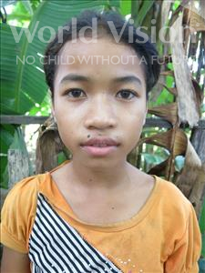 Choose a child to sponsor, like this little girl from Soutr Nikom, Theary age 11