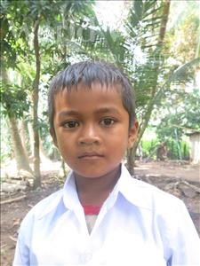 Choose a child to sponsor, like this little boy from Soutr Nikom, Kimheng age 7