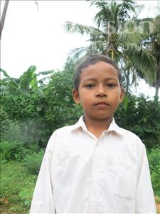 Choose a child to sponsor, like this little boy from Soutr Nikom, Visal age 9