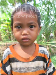 Choose a child to sponsor, like this little boy from Soutr Nikom, Vannak age 4