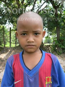 Choose a child to sponsor, like this little girl from Soutr Nikom, Kimsam age 6