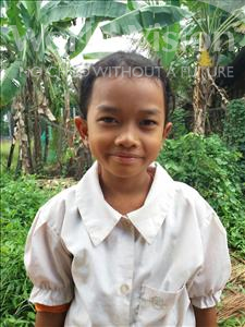 Choose a child to sponsor, like this little girl from Soutr Nikom, Lysa age 7