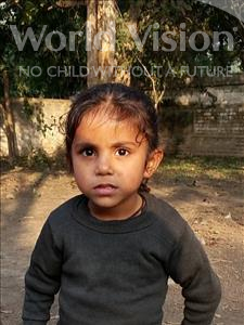 Choose a child to sponsor, like this little girl from Bhojpur, Sonam age 5