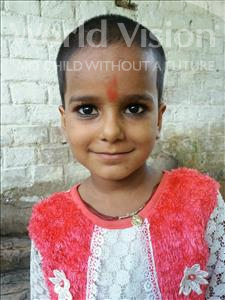 Choose a child to sponsor, like this little girl from Bhojpur, Sewani age 5