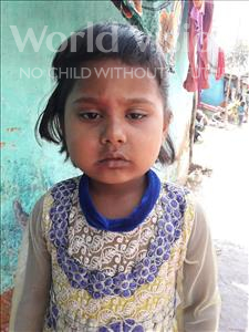 Choose a child to sponsor, like this little girl from Patna, Rajini age 5
