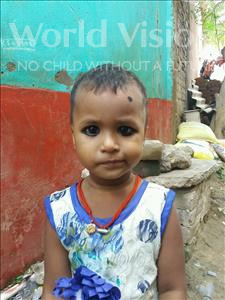 Choose a child to sponsor, like this little girl from Patna, Annu age 2