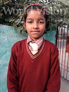 Choose a child to sponsor, like this little girl from Vaishali, Ritika age 7