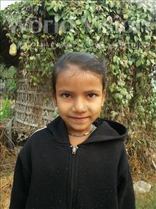 Choose a child to sponsor, like this little girl from Vaishali, Gudiya age 7