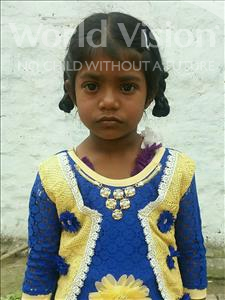 Choose a child to sponsor, like this little girl from Vaishali, Premsita age 5