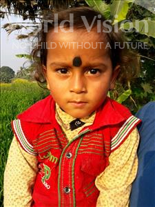 Choose a child to sponsor, like this little boy from Vaishali, Aryan age 3