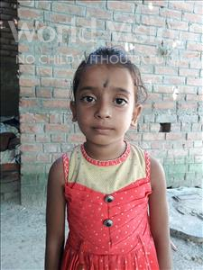 Choose a child to sponsor, like this little girl from Vaishali, Akankshi age 5