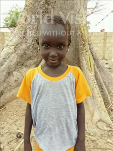 Choose a child to sponsor, like this little girl from Mbella, Ndeye Fatou age 7