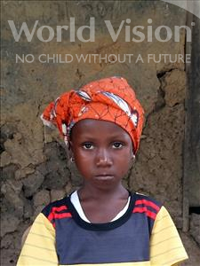 Choose a child to sponsor, like this little girl from Jaiama Bongor, Aminata age 7