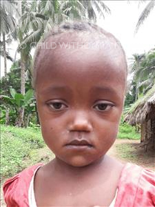 Choose a child to sponsor, like this little girl from Jaiama Bongor, Satta age 3