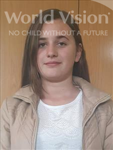 Choose a child to sponsor, like this little girl from Shkodra, Denisa age 13