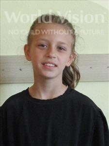 Choose a child to sponsor, like this little girl from Shkodra, Sara age 9