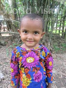 Choose a child to sponsor, like this little girl from Ghoraghat, Sanjida Sharmin age 4