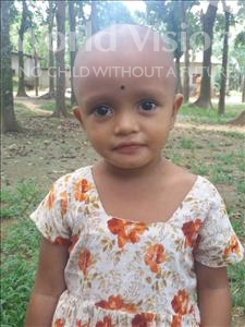 Choose a child to sponsor, like this little girl from Ghoraghat, Rumali Ruma age 3