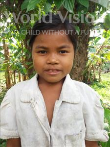 Choose a child to sponsor, like this little girl from Soutr Nikom, Sreyteng age 9