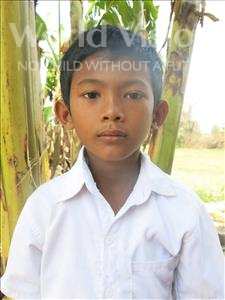 Choose a child to sponsor, like this little boy from Soutr Nikom, Sothy age 9