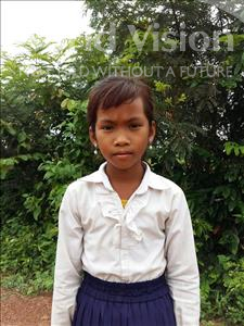 Choose a child to sponsor, like this little girl from Soutr Nikom, Koemlang age 9