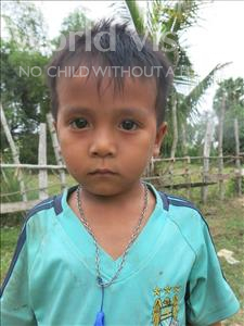 Choose a child to sponsor, like this little boy from Soutr Nikom, Bun Jame age 6