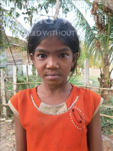 Choose a child to sponsor, like this little girl from Soutr Nikom, Sreymom age 10