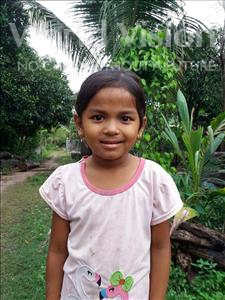Choose a child to sponsor, like this little girl from Soutr Nikom, Sreinuch age 6