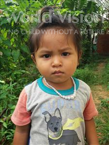 Choose a child to sponsor, like this little girl from Soutr Nikom, Theara age 3