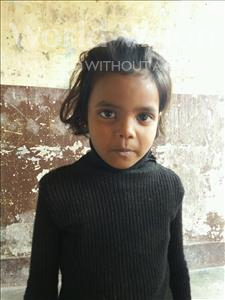Choose a child to sponsor, like this little girl from Patna, Chandni age 4