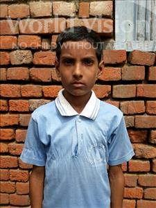 Choose a child to sponsor, like this little boy from Vaishali, Miraj age 10
