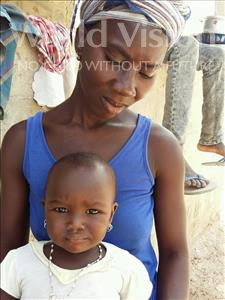 Choose a child to sponsor, like this little girl from Loul, Oumy age 2