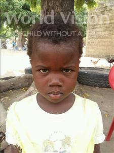 Choose a child to sponsor, like this little girl from Loul, Amy Cole age 3