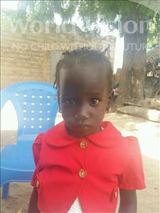 Choose a child to sponsor, like this little girl from Loul, Sokhna Diarra age 1