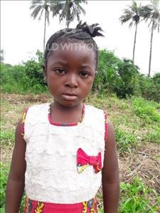 Choose a child to sponsor, like this little girl from Tegloma, Tenneh age 3