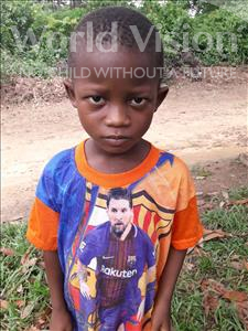 Choose a child to sponsor, like this little boy from Jaiama Bongor, Senesie age 6