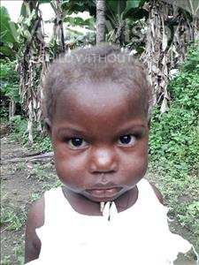 Choose a child to sponsor, like this little girl from Jaiama Bongor, Fatie age 2