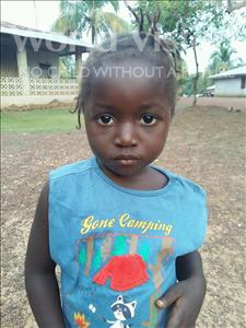 Choose a child to sponsor, like this little girl from Jaiama Bongor, Feimartha age 3