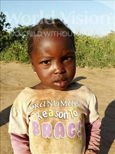 Choose a child to sponsor, like this little girl from Keembe, Jean age 4