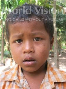 Choose a child to sponsor, like this little boy from Soutr Nikom, Makara age 8